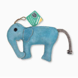 Eco-Friendly Natural Leather Chew Toy - Elephant