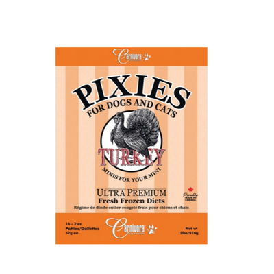 Carnivora Pixies Turkey Diet - 2LB (16 patties)