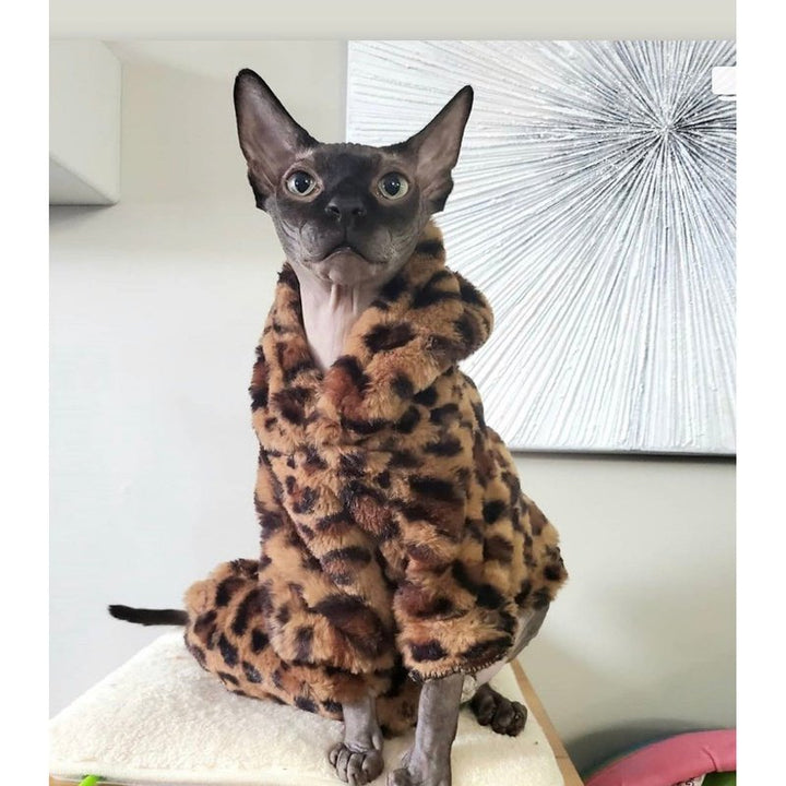 Leopard Faux Fur Hoodie Coat - Super Soft & Stylish