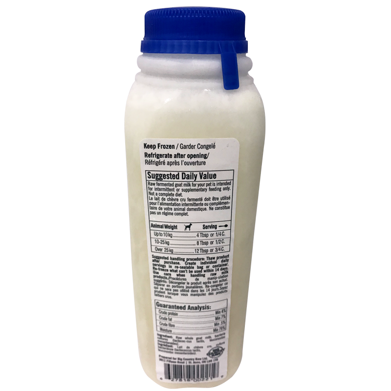 Raw Goat Milk 490 ml Edmonton Raw Dog Food Poochie Moochie