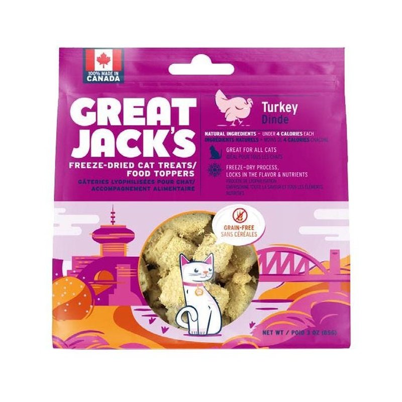 Great Jack's Freeze Dried Cat Treat/Topper Turkey 28g Edmonton Freeze
