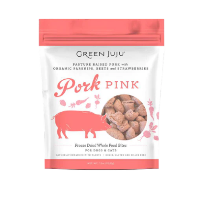 Green Juju Pork Pink Freeze Dried Whole Food Bites 3oz Edmonton