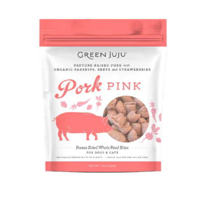 Green Juju Pork Pink Freeze Dried Whole Food Bites 3oz