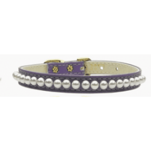 Mirage Pet 3/8" Pearl Collar for Small dogs - Purple