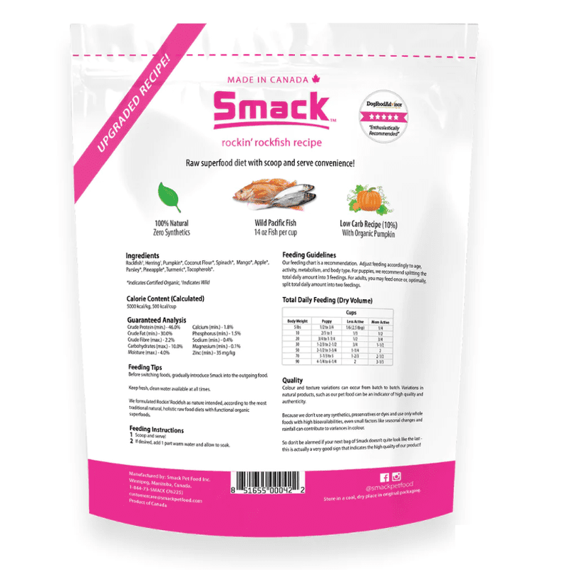 Smack Rockin' Rockfish Dog Food 210g Poochie Moochie Pet Store West
