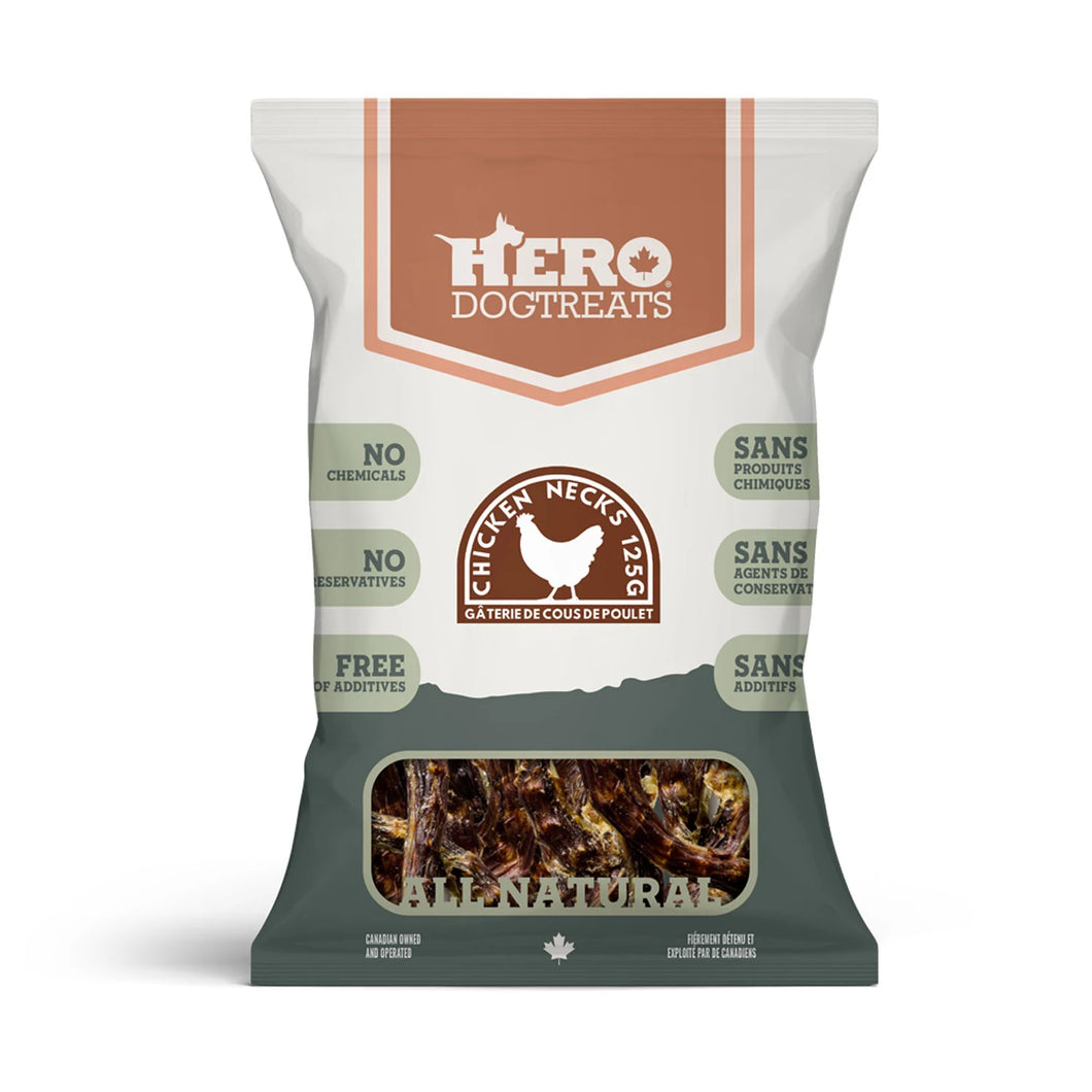 Hero Dog Treats Dehydrated Chicken Necks 125g