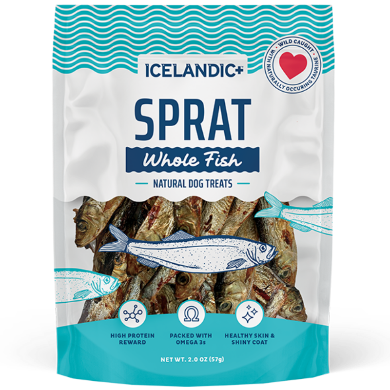 Icelandic+ Dog Whole Fish Sprats 2oz Edmonton | Natural Chews | Poochie ...