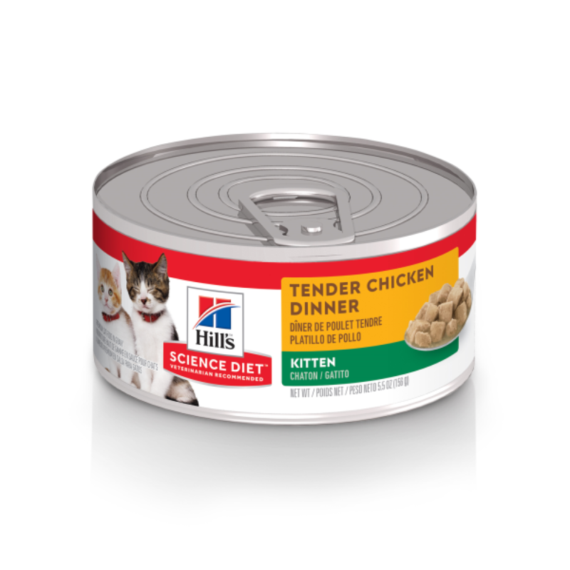 Hill's Science Diet Cat/Kitten Tender Chicken Dinner 24/5.5 oz for SCARS