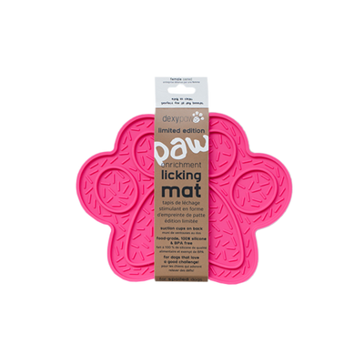 Dexypaws Lick Mat Pink Paw