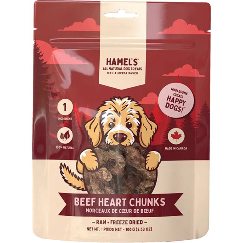 Hamel's Dog FD Beef Heart Chunks 100g