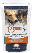 Carnivora Chicken Frozen Raw Food 4LB or 24LB