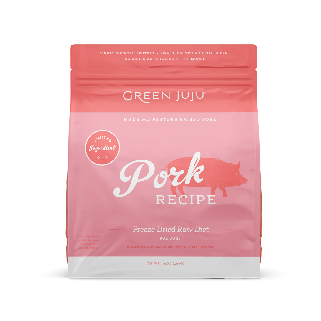 Green JuJu Dog Freeze Dried Raw Pork 14oz