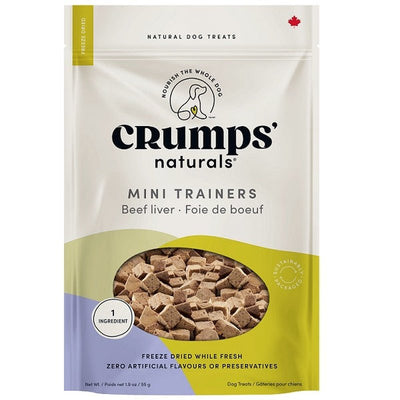 Crumps' Naturals Dog Mini Trainers Freeze Dried Beef (NEW PKG)