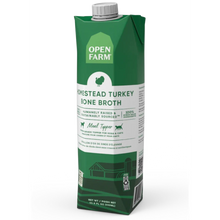 Open Farm Dog/Cat Bone Broth Topper Homestead Turkey 12 or 32oz