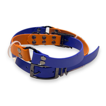 FNA Dog Co Orange & Blue Biothane Collar