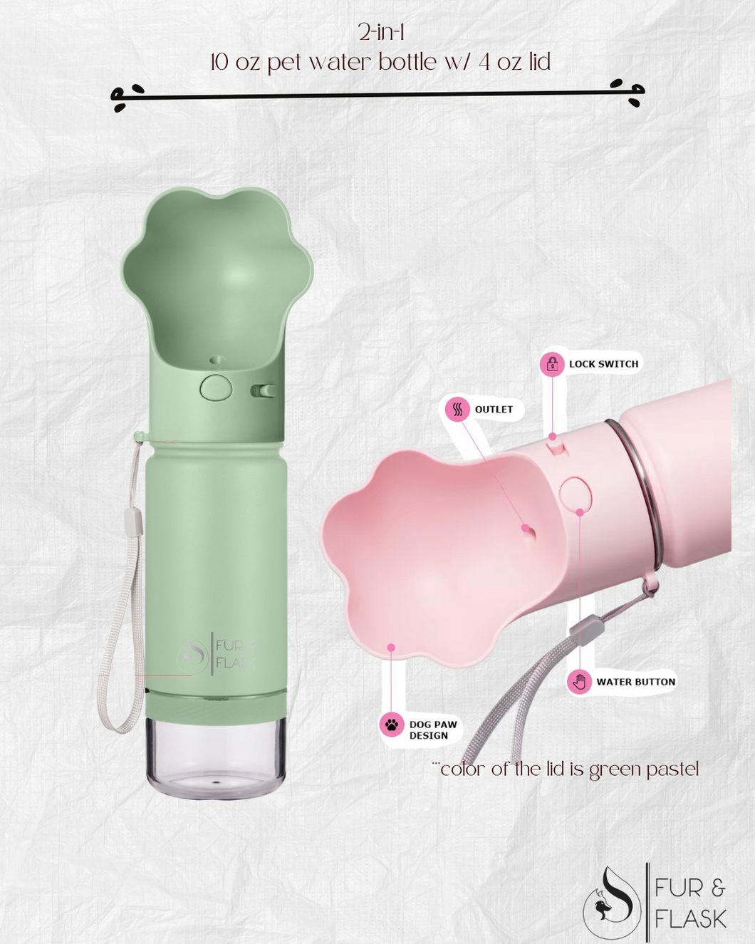 Fur & Flask  2-in 1 Bottle