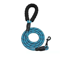 Reflective Rope Leash with Padded Handle Black