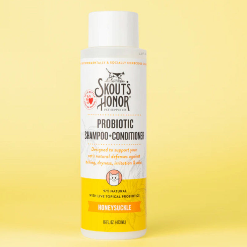 Skouts Probiotic Shampoo+Conditioner Cats - Honeysuckle 16oz
