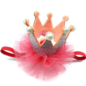 Fancy Crown with Tulle Hat - 2 styles