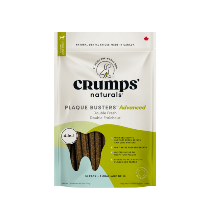 Crumps Natural Dog Plaque Buster with Av Double Fresh Kelp 10pk