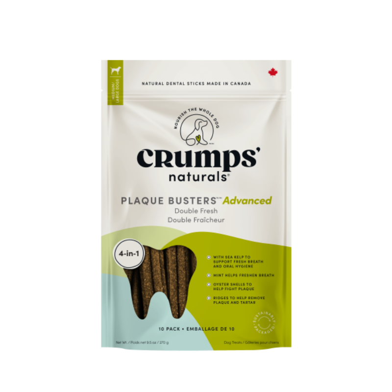 Crumps Natural Dog Plaque Buster with Av Double Fresh Kelp 10pk