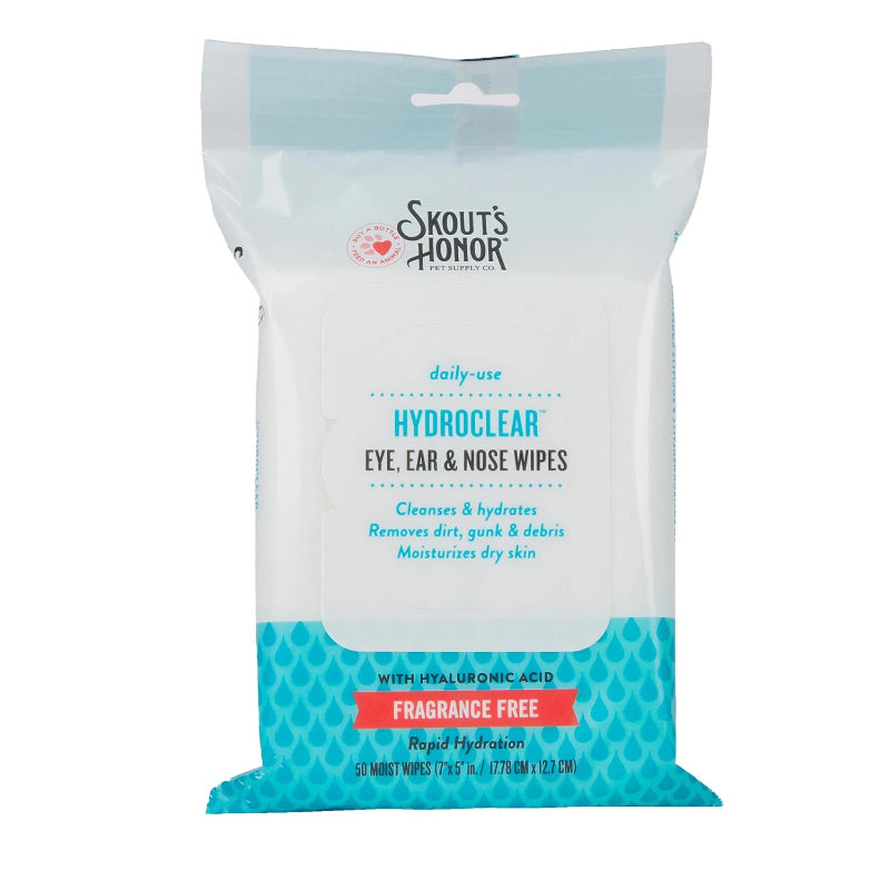Skout's Honor HydroClear Eye, Ear, Nose Wipes 50ct