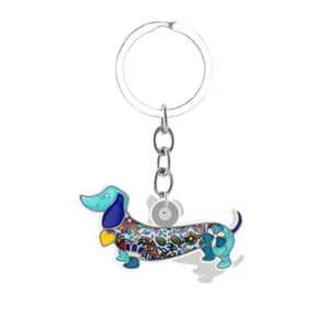 Multicolored Dog Keychains - Various Breeds