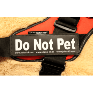 Julius K9  "Do Not Pet Me"  Large / Small Harness Labels