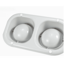 Double Feeder with Stainless Steel Bowls