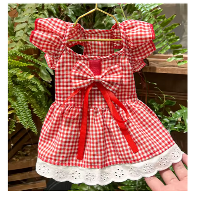 Gingham Red Check Dress