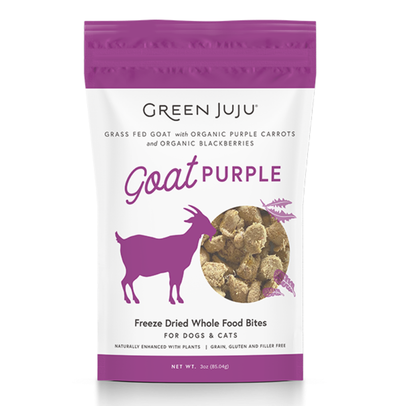 Green JuJu Dog/Cat Whole Food Bites Goat 3oz