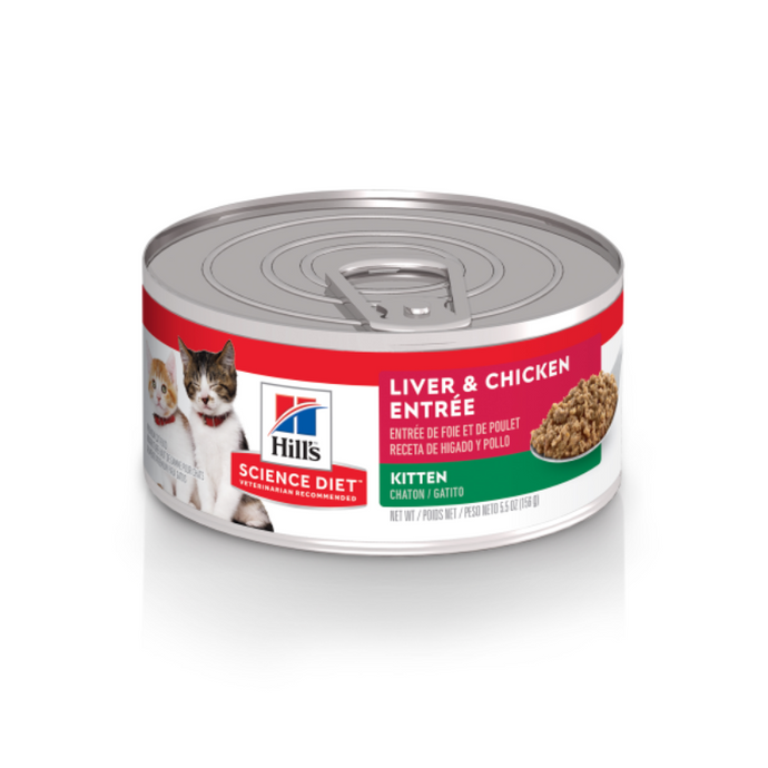 Hill's Science Diet Cat/Kitten Liver & Chicken Entree 24/5.5 oz for SCARS