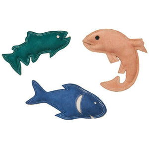 Ethical Pet Dura-Fuse Leather Fish Assorted 7"