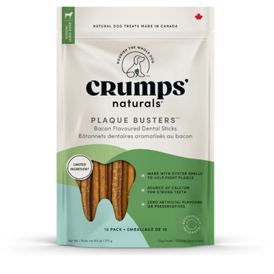Crumps Natural Dog Plaque Buster with Bacon 10pk