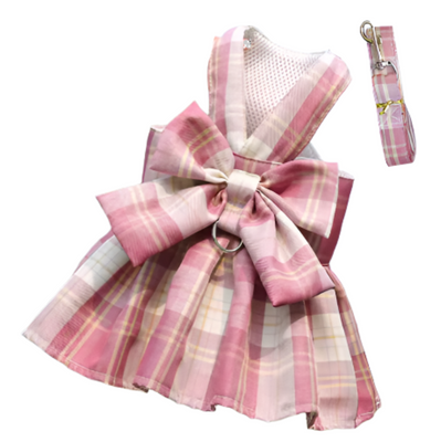 Gorgeous Plaid Dress Harness/Leash Set