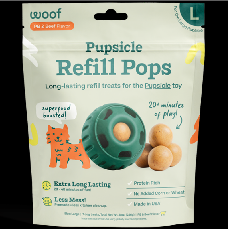 Woof Pet Pupsicle Pops Beef & Peanut Butter