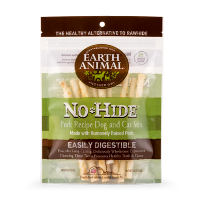 Earth Animal Dog NoHide Pork Stix - 10pk