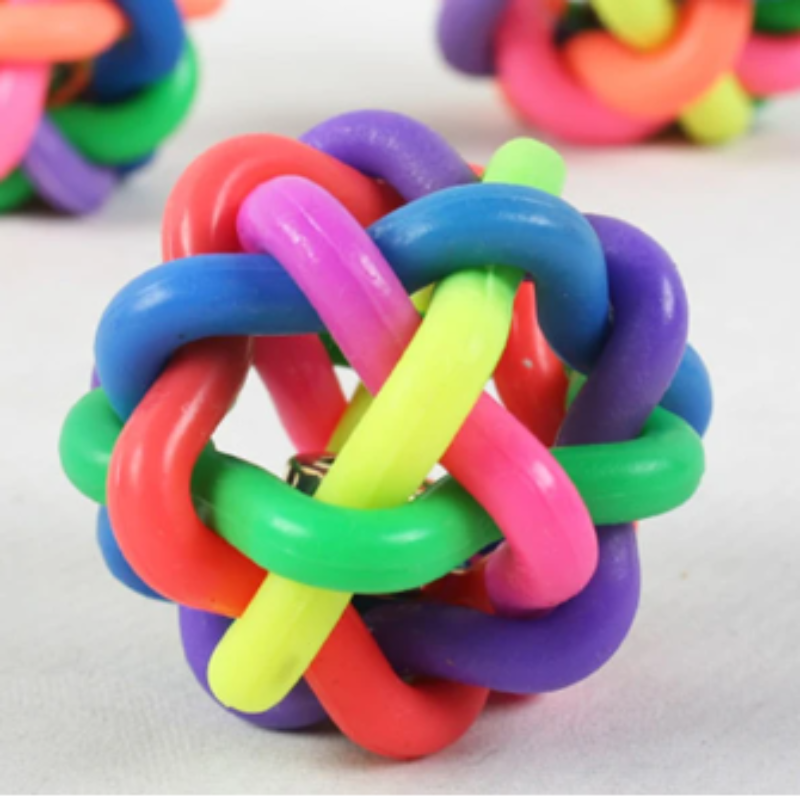 Squiggle Rainbow Ball for Small Dogs or Cats