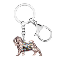 Colorful Sharpei Keychains 