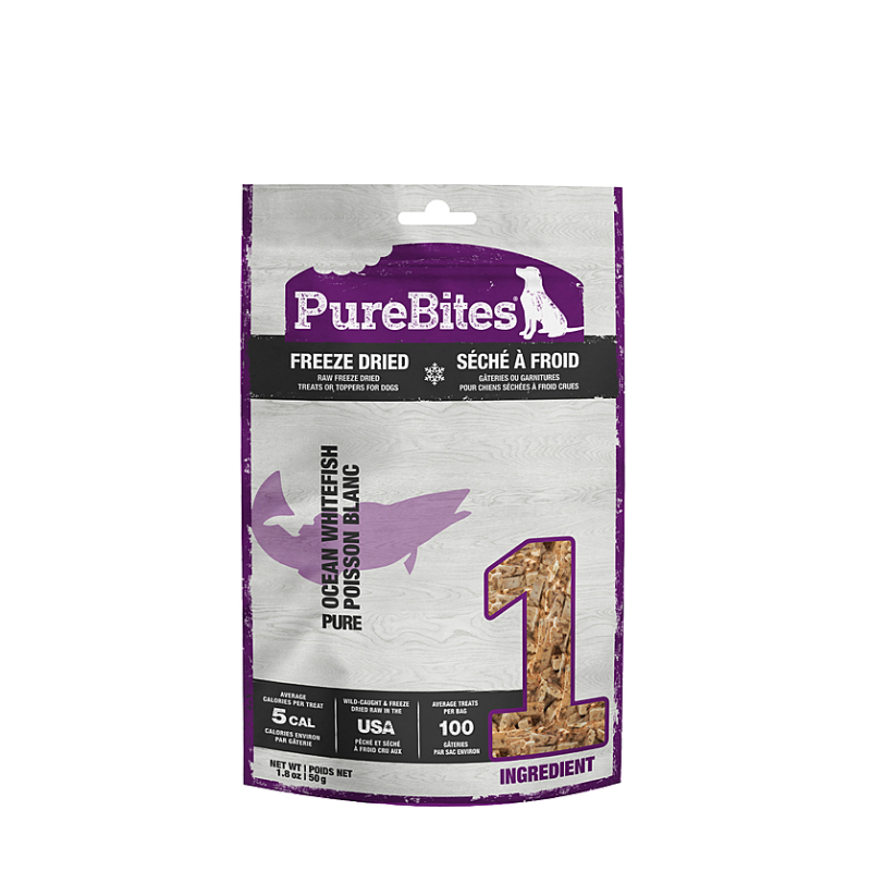 Pure Bites Raw Freeze Dried Whitefish 50g