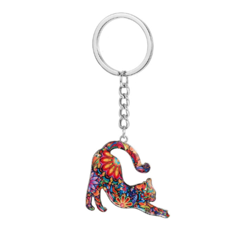 Mosaic Cat Keychain