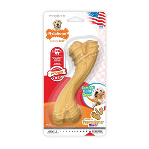 Nylabone Power Chew Curvy Dental Chew Toy Peanut Butter