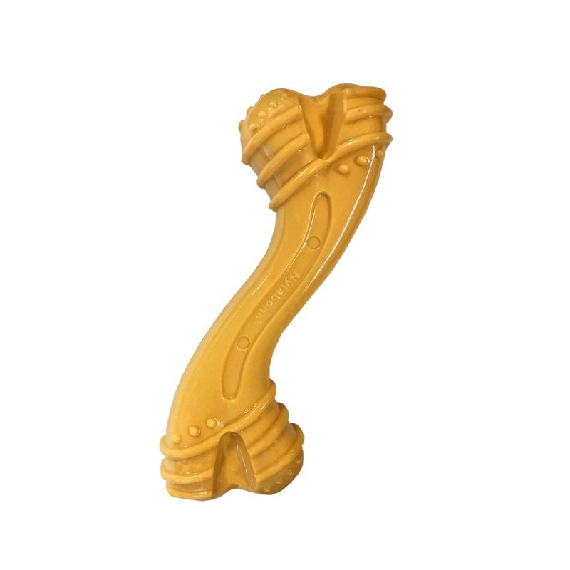 Nylabone Power Chew Curvy Dental Chew Toy Peanut Butter