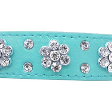 Leather Rhinestone Studded Collars 2.5cm Wide