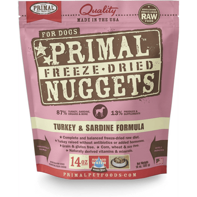 Primal Dog FD Raw Turkey Sardine Pronto - 2 sizes