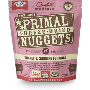 Primal Dog FD Raw Turkey Sardine Pronto - 2 sizes