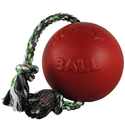 Jolly Pets Romp N Roll with Rope & Hard Plastic Ball  SCARS