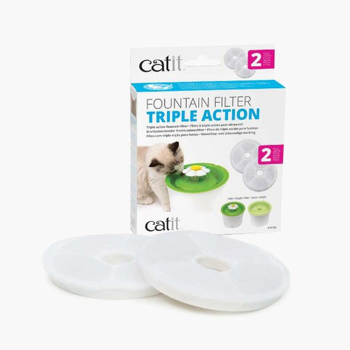 Catit 2.0 Triple Action Fountain Filter, 2 pk