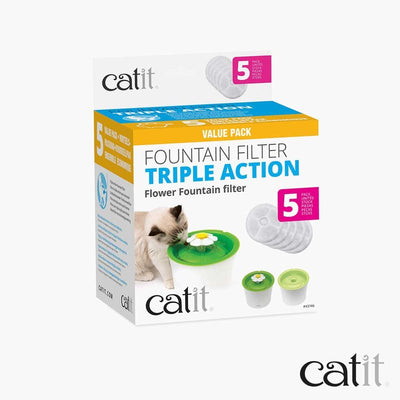Catit Triple Action Fountain Filter 5 Pk