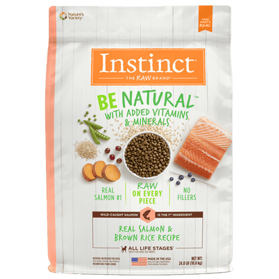 Instinct Dog Be Natural Real Salmon & Brown Rice 24LB - SCARS